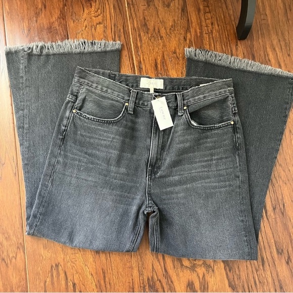 THE GREAT. Washed black Kick Bell Jeans - Picture 3 of 7